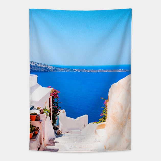 Santorini, Greece Tapestry by GreekTavern