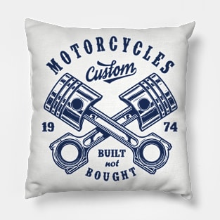 motorcycle custom vintage Pillow