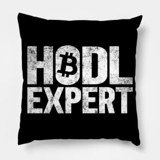 Funny Hodl Expert Bitcoin Crypto Currency BTC Gift Pillow