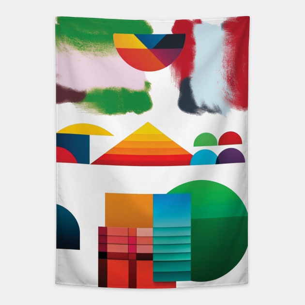 Clouds Color block Tapestry by Angelic Gangster