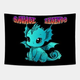 savage legends cute dragon Tapestry