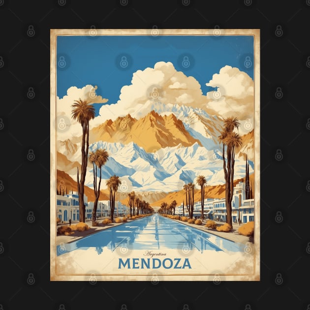 Mendoza Vintage Tourism Poster by TravelersGems