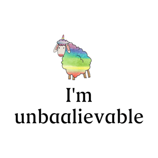 Incredible rainbow unicorn sheep. What does the sheep say? Baa! Shirt and accessory gift idea T-Shirt