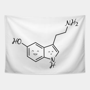 Cute Serotonin Molecule Tapestry