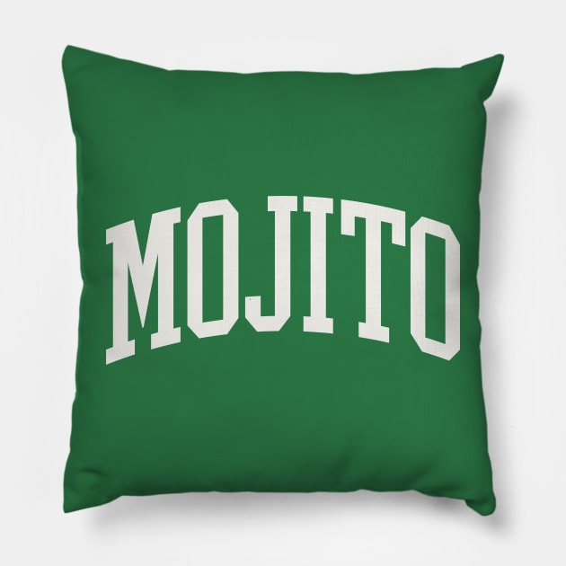 Mojito College Type Cuban Drink Mojito Lover Pillow by PodDesignShop