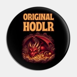 Original Hodlr - Dragon hoarding gold - Fantasy Pin