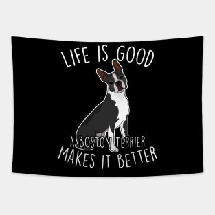 Boston Terrier Dog Make It Better Tapestry