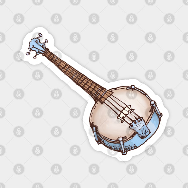 Blue Banjo Magnet by ElectronicCloud