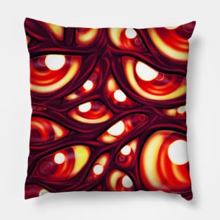 EyeBall Print - Red Pillow