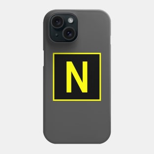 N - November - FAA taxiway sign, phonetic alphabet Phone Case