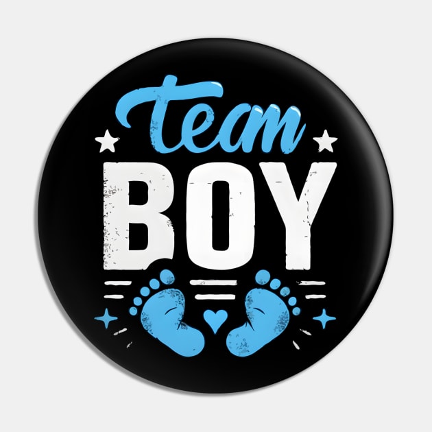 Gender Reveal Baby Shower Team Boy Pin by TopTees