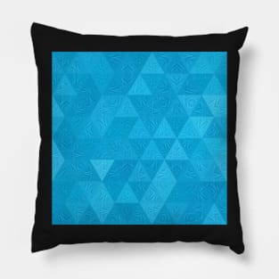 Blue Water Triangles Pillow