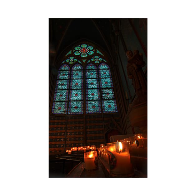 Notre Dame Cathedral and Candles by StonePics