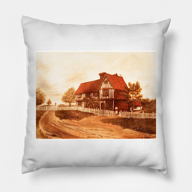 KENTISH HOUSE, KENT, UK Pillow by MackenzieTar