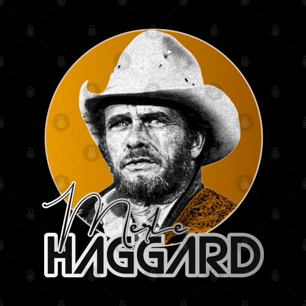 Retro Merle Haggard Gold Design by darklordpug