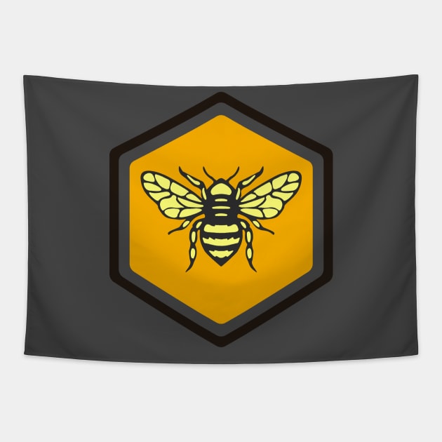 Honeybee in Honeycomb Tapestry by PCB1981