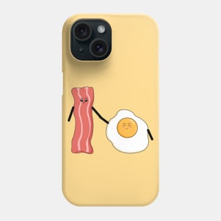 Cute Breakfast bacon and egg digital art Phone Case