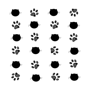 Cat and paw prints T-Shirt