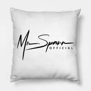 Mr. Spann Black Pillow