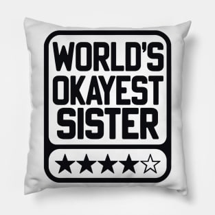 Comically Understated Sisterly Love Pillow