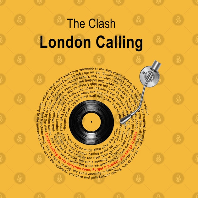 LONDON CALLING LYRICS ILLUSTRATIONS by Vansa Design