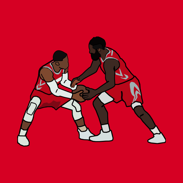 Russell Westbrook Fights James Harden for the ball - Houston Rockets NBA by xavierjfong