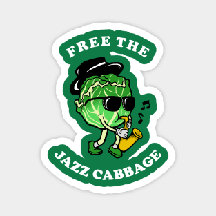 Free The Jazz Cabbage Magnet