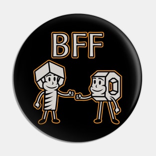 BFF - Nut and Bolt Best Friends Forever Pin