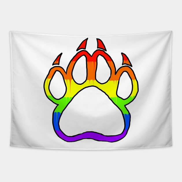 Pride Bear Melt Tapestry by Materiaboitv