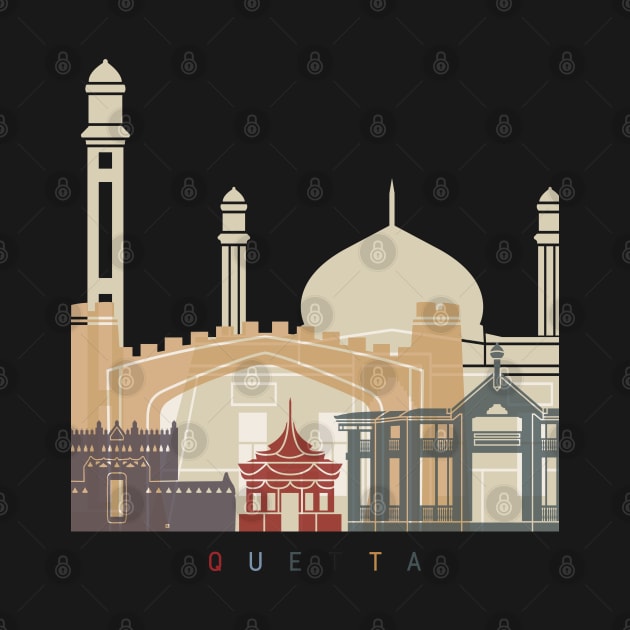 Quetta skyline poster by PaulrommerArt