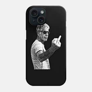 Anthony Bourdain middle finger pose Phone Case