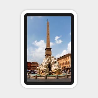 Fountain of the Four Rivers Rome Italy Magnet