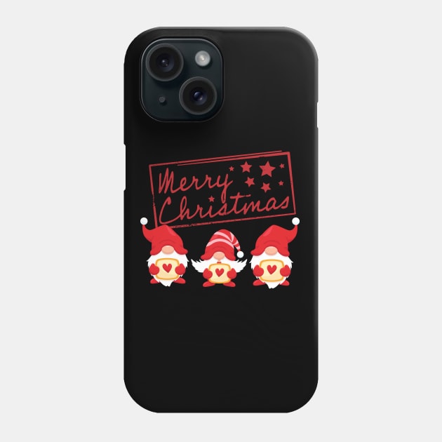 Christmas funny gnomes, Hanging with my gnomies,Merry christmas Phone Case by Lekrock Shop