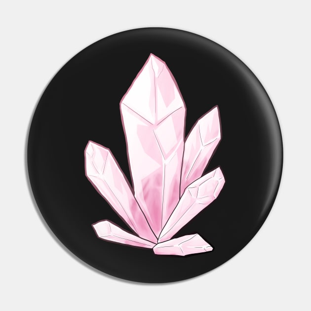 Rose Quartz Pin by geckohivemind