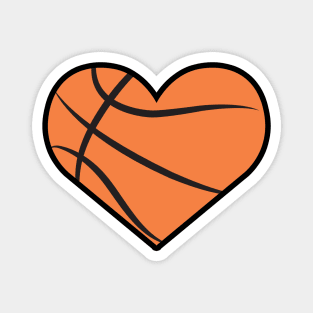 Basketball Ball In Heart Shape Magnet