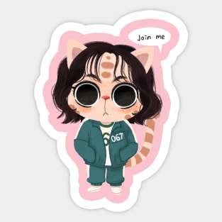 Squid games Hoyeon Jung Kang Sae-byeok artistic portrait Sticker