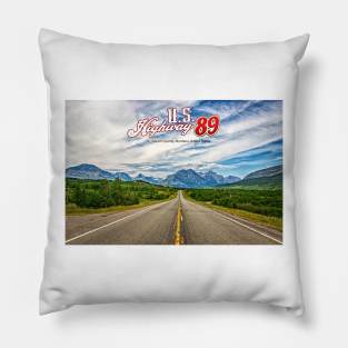 US Highway 89 Babb Montana Pillow