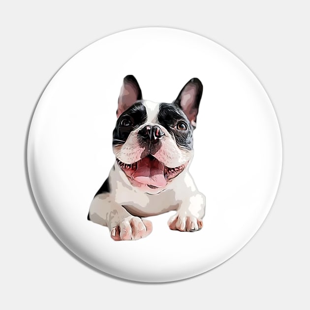 Boston Terrier Art Pin by ElegantCat