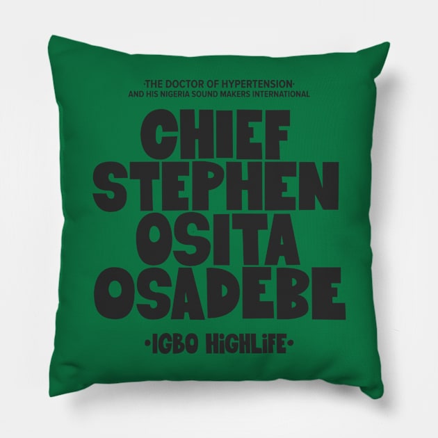 Osita Osadebe - Embodying Igbo Highlife Excellence Pillow by Boogosh