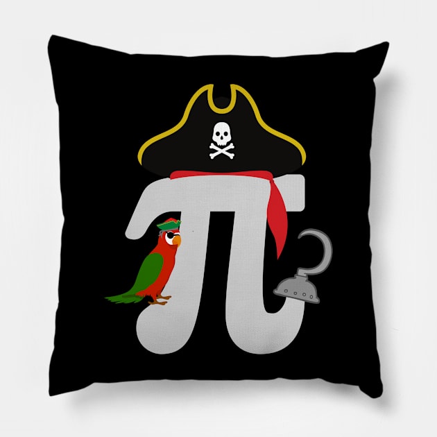 Pi rate Math Geek - Funny Pi Day Pillow by RailoImage