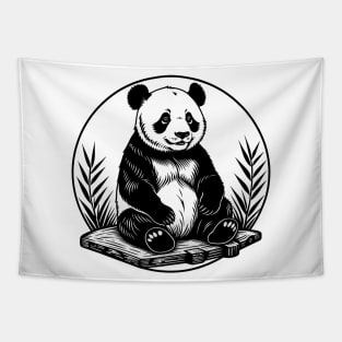 Baby Panda Sitting Tapestry