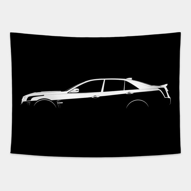 Cadillac CTS-V (2016) Silhouette Tapestry by Car-Silhouettes