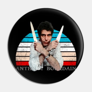 Anthony Bourdain Retro Sunset Pin