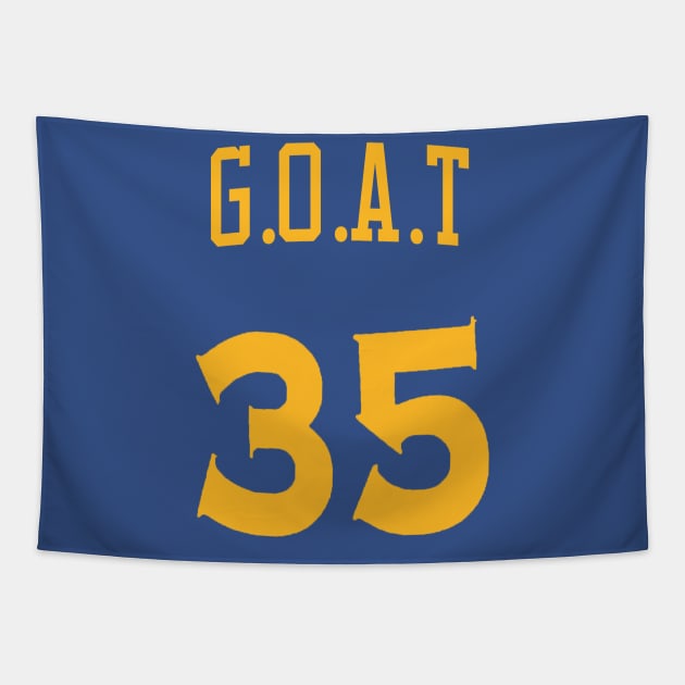 Kevin Anteater 'GOAT' Nickname Jersey - Golden State Warriors Tapestry by xavierjfong