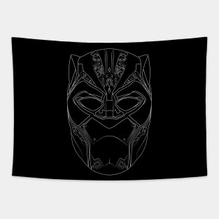 Black Panther Line Art Tapestry