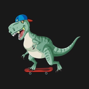 Tyrannosaurus rex  on skateboard T-Shirt