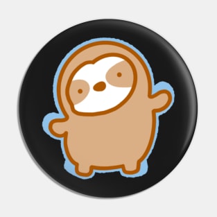 Cute Winter Snow Angel Sloth Pin