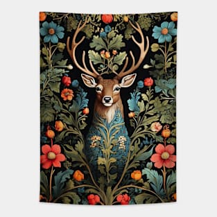 Forest Deer - William Morris Inspired Art Tapestry