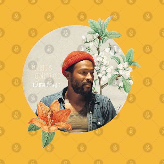 Floral Marvin Gaye by luliga