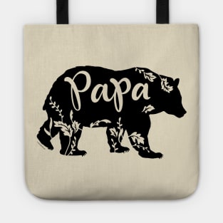 Papa Bear with Nature Leaves & Foliage Tote